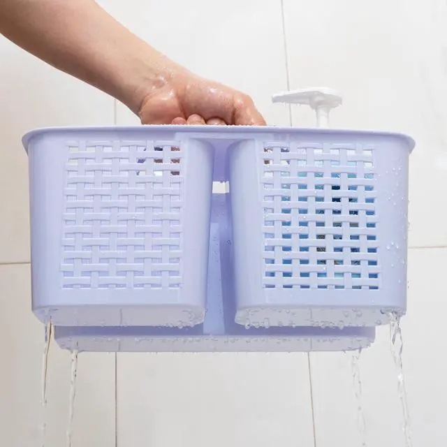 Alt view image 4 of 7 - Portable Shower Caddy, Caddy Organizer with Handle, Plastic Shower Basket Hold Soap, Shampoo, Hair Supplies and Beauty Products, Cleaning Supplies Organizer for Home, Dorm, Shelf and Cabinet