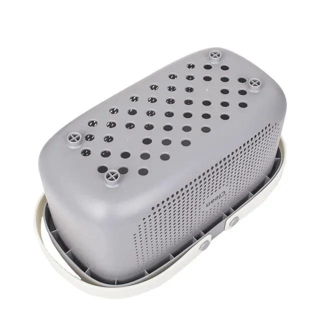 Alt view image 4 of 7 - Plastic Storage Basket with Handle Portable Shower Caddy Tote Organizer Basket Bin for Bathroom Kitchen Dorm Room Bedroom, Gray