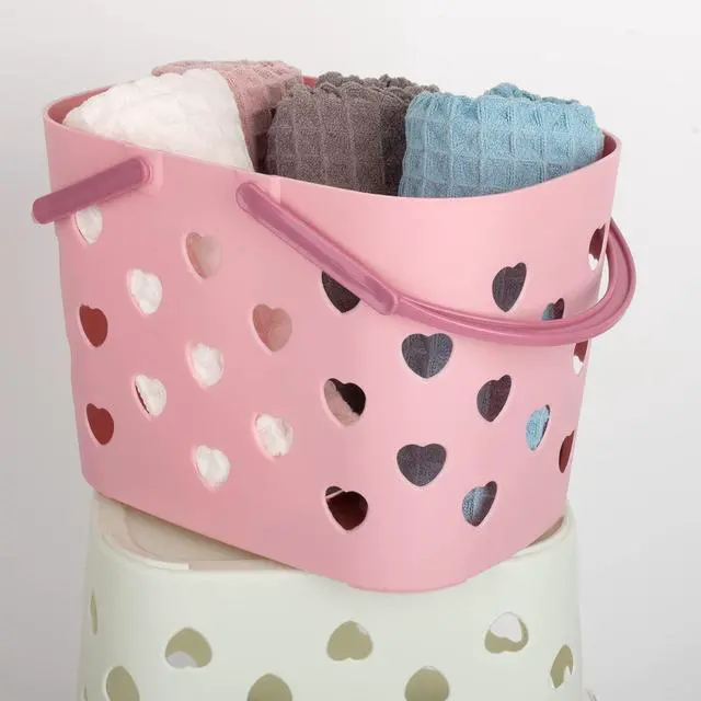 Alt view image 4 of 6 - Portable Shower Caddy with handle Plastic Shower Basket Organizer, Pink