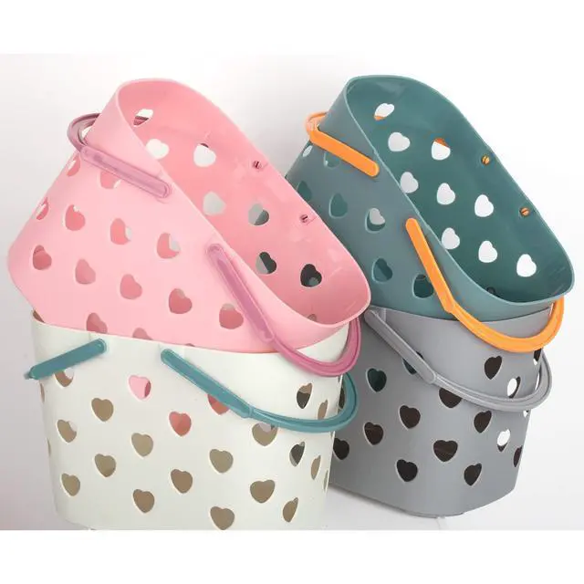 Alt view image 5 of 6 - Portable Shower Caddy with handle Plastic Shower Basket Organizer, Pink