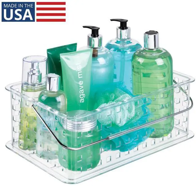 Alt view image 2 of 7 - Large Stackable Shower Caddy Basket, Clear