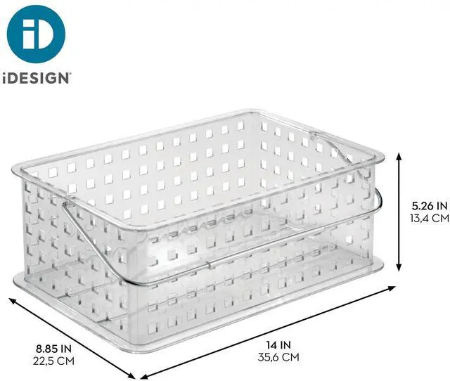 Alt view image 4 of 7 - Large Stackable Shower Caddy Basket, Clear