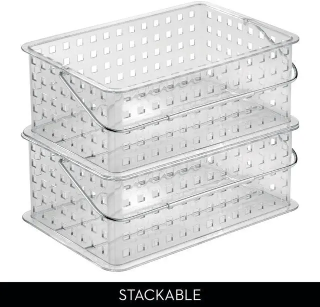 Alt view image 5 of 7 - Large Stackable Shower Caddy Basket, Clear