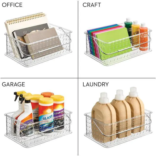 Alt view image 7 of 7 - Large Stackable Shower Caddy Basket, Clear
