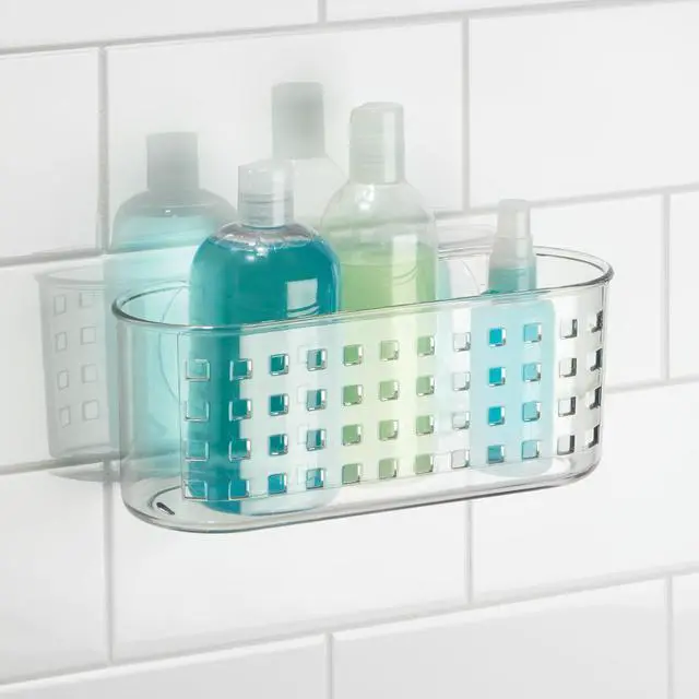 Alt view image 3 of 7 - Hanging Suction Shower Caddy Basket, Clear