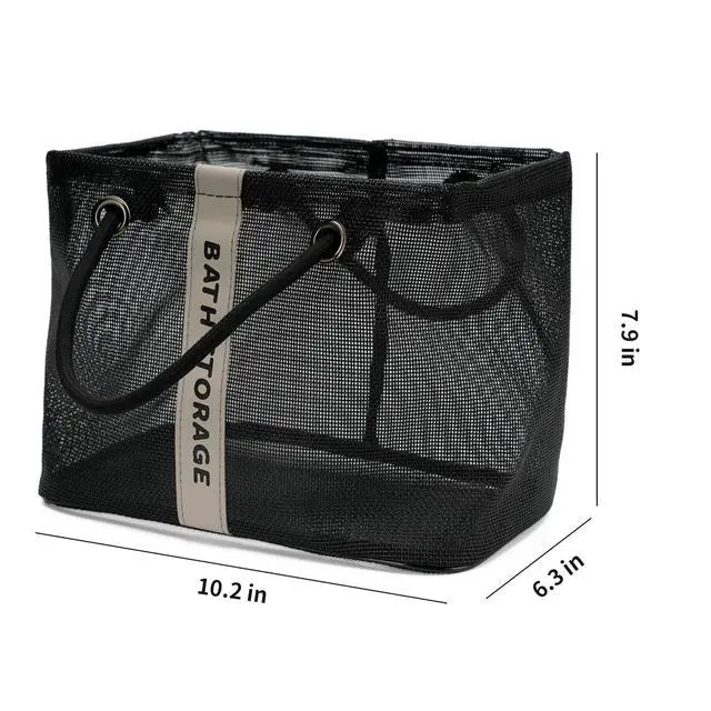 Alt view image 2 of 7 - Bath Storage Shower Caddy Organizer for Bathroom, College Dorm, Camp, Gym (Small Black)
