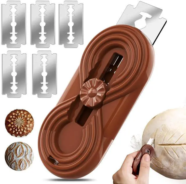 Main image of Bread Lame Dough Scoring Knife, Bread Scoring Tool,Upgraded Retractable & Magnetic Design, Anti-Slip Handle Professional Sourdough Tool for Homemade Sourdough Bread with 5 Blades