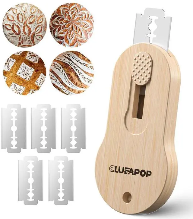 Main image of Extractable & Magnetic Bread Lame Dough Scoring Tool - Professional Sourdough Scoring Tool - Sourdough Bread Baking & Bread Scoring Tool - Scoring Patterns Booklet & 5 Razor Blades
