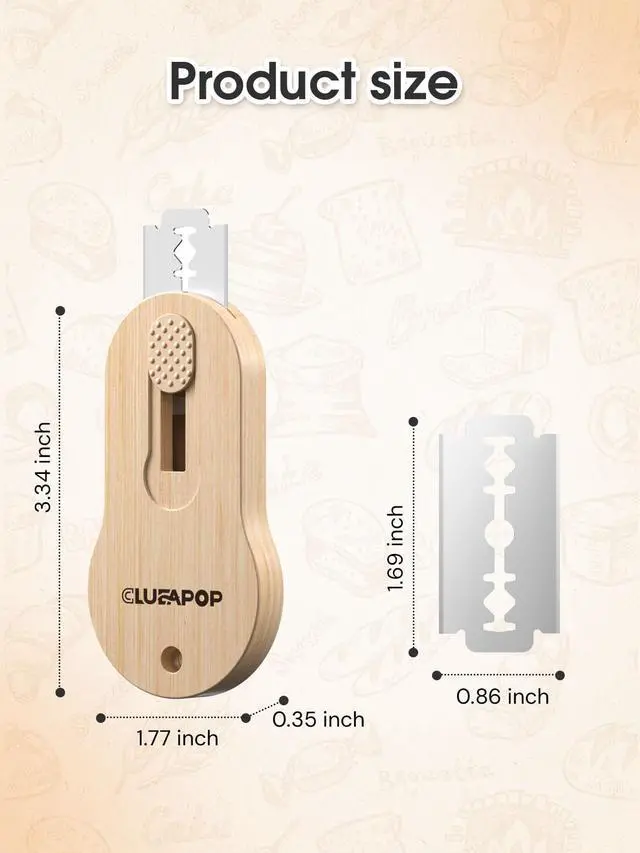 Alt view image 6 of 7 - Extractable & Magnetic Bread Lame Dough Scoring Tool - Professional Sourdough Scoring Tool - Sourdough Bread Baking & Bread Scoring Tool - Scoring Patterns Booklet & 5 Razor Blades
