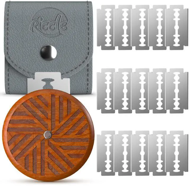 Main image of Bread Lame Slashing Tool, Dough Scoring Knife with 15 Razor Blades (Brown)
