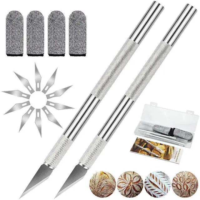 Main image of 2 Pcs Bread Lame Sourdough Scoring Tool for Bread Baking Bread Scorer Dough Scoring Tool for Homemade Sourdough Bread Scoring Tool Set with 10 Replacement Blades & 1 Storage Case