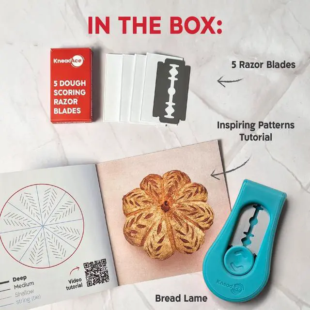 Alt view image 3 of 7 - Upgraded Extractable & Magnetic Bread Lame Dough Scoring Tool - Professional Sourdough scoring tool for Sourdough Bread baking & Bread Making Tools - Scoring Patterns booklet & 5 Razor Blades