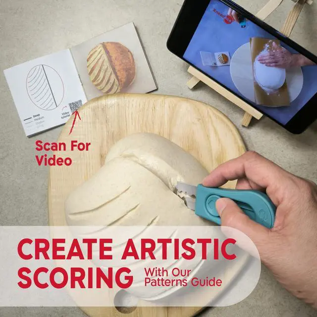 Alt view image 4 of 7 - Upgraded Extractable & Magnetic Bread Lame Dough Scoring Tool - Professional Sourdough scoring tool for Sourdough Bread baking & Bread Making Tools - Scoring Patterns booklet & 5 Razor Blades