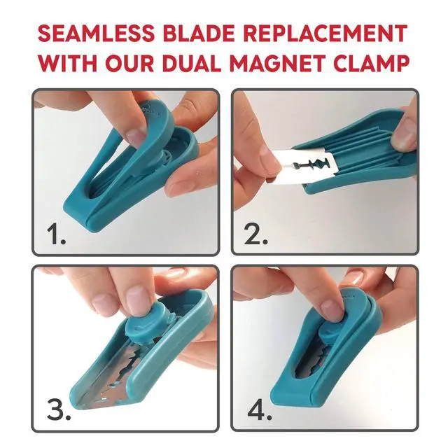 Alt view image 5 of 7 - Upgraded Extractable & Magnetic Bread Lame Dough Scoring Tool - Professional Sourdough scoring tool for Sourdough Bread baking & Bread Making Tools - Scoring Patterns booklet & 5 Razor Blades