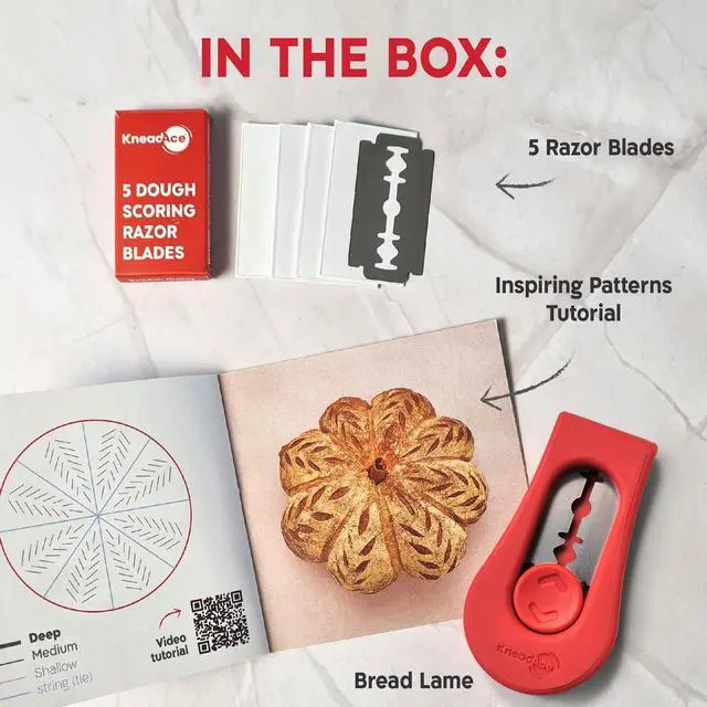 Alt view image 3 of 7 - Upgraded Extractable & Magnetic Bread Lame Dough Scoring Tool - Professional Sourdough scoring tool for Sourdough Bread baking & Bread Making Tools - Scoring Patterns booklet & 5 Razor Blades