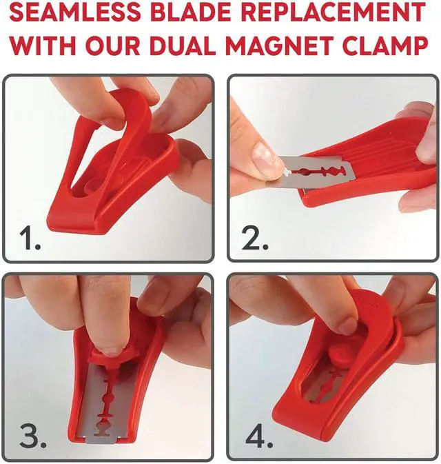 Alt view image 5 of 7 - Upgraded Extractable & Magnetic Bread Lame Dough Scoring Tool - Professional Sourdough scoring tool for Sourdough Bread baking & Bread Making Tools - Scoring Patterns booklet & 5 Razor Blades
