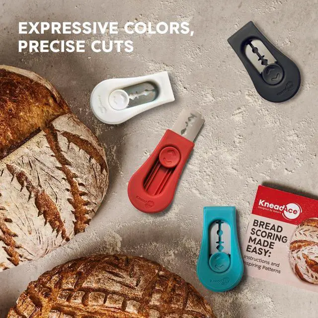 Alt view image 7 of 7 - Upgraded Extractable & Magnetic Bread Lame Dough Scoring Tool - Professional Sourdough scoring tool for Sourdough Bread baking & Bread Making Tools - Scoring Patterns booklet & 5 Razor Blades