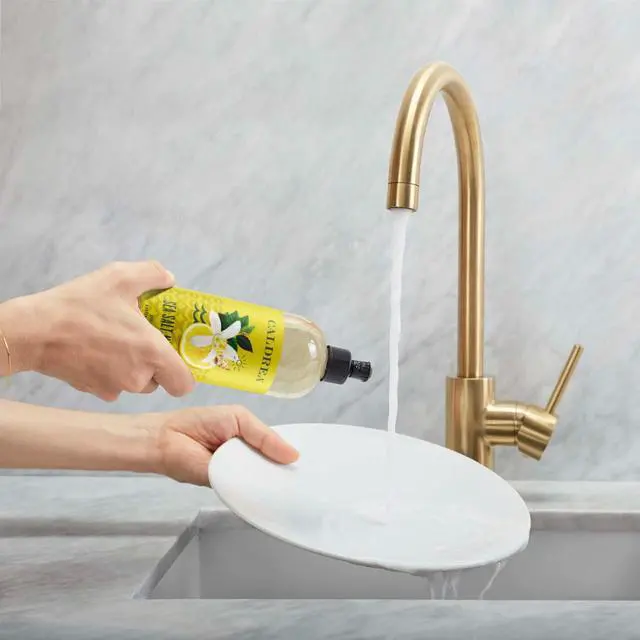 Alt view image 2 of 6 - Dish Soap, Biodegradable Dishwashing Liquid made with Soap Bark and Aloe Vera, Sea Salt Neroli, 16 oz