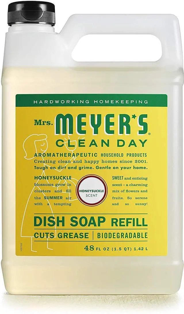 Alt view image 2 of 7 - CLEAN DAY Liquid Dish Soap Refill, Honeysuckle, 48 fl. oz