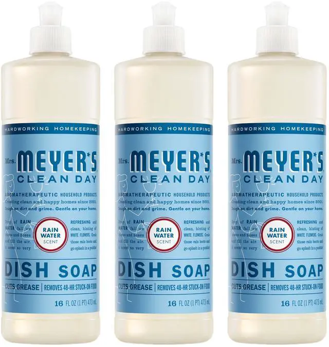 Main image of CLEAN DAY Liquid Dish Soap, Rain Water Scent, 16 Fl Oz Bottle - 3 Pack