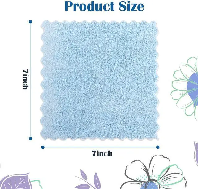 Alt view image 7 of 7 - Makeup Remover Cloths, Cleansing, Reusable, Soft & Washable Coral Fleece Microfiber Washcloths/Towel for Face, Eye, Lips, Pack of 24, 7 x 7 inch
