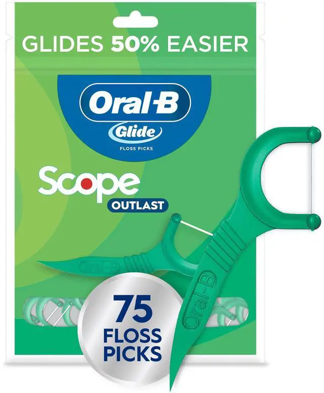 Main image of Oral-B Glide Mint Dental Floss Picks with Long Lasting Scope Flavor, 75 Picks