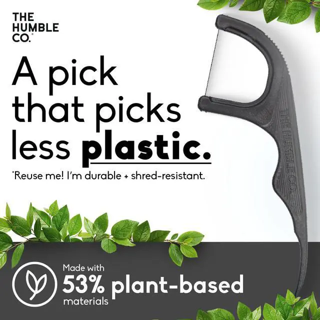 Alt view image 4 of 7 - Dental Floss Picks for Teeth, 200 Count (Charcoal) - Single Thread Tooth Picks Flossers for Adults Gum Health - Plant-Based Toothpick Floss for Interdental Oral Care & Hygiene