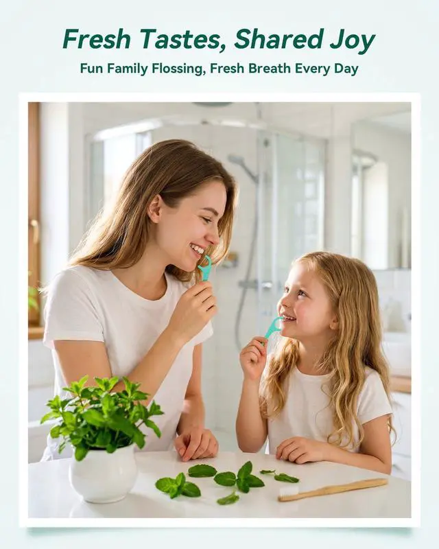 Alt view image 6 of 7 - Floss Picks, 240 Count Mint Dental Floss Cleaner, Tooth Picks Flossers with 4 Travel Handy Cases, Helps to Fight Tooth Decay and Keep Your Teeth Clean, Flossing Sticks for Family