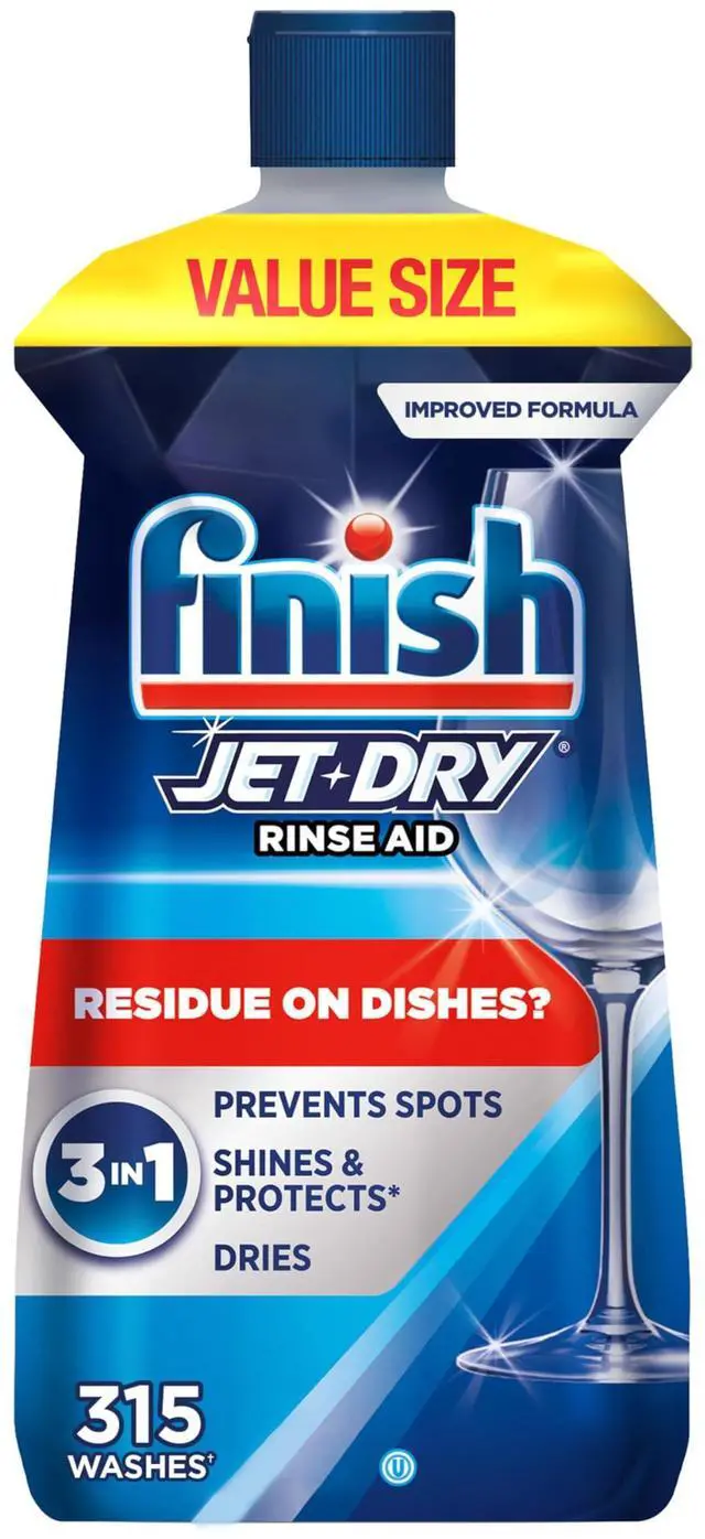 Main image of Jet-Dry Dishwasher Rinse Aid, Compatible with Dishwasher Detergent, Prevents Spots & Residues, Dries, Shine & Protects, 32 oz, 315 washes