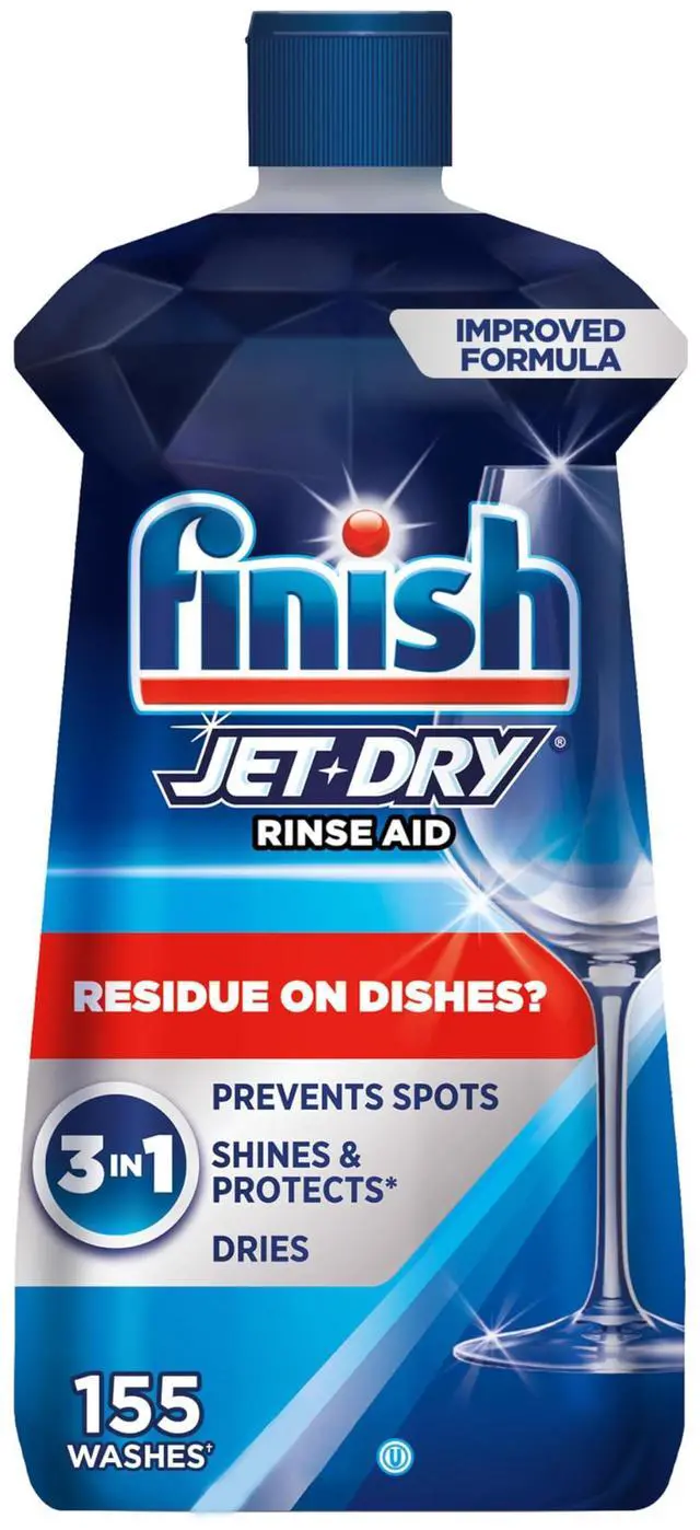 Main image of Jet-Dry Dishwasher Rinse Aid, Compatible with Dishwasher Detergent, Prevents Spots & Residues, Dries, Shine & Protects, 16 oz, 155 Washes.