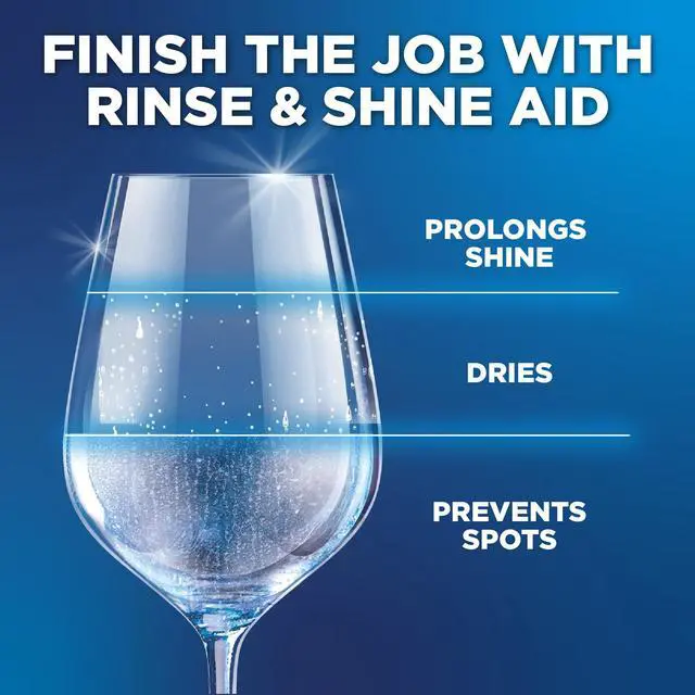 Alt view image 4 of 7 - Finish Rinse Aid 100% Better Drying Dishwasher, Lemon Sparkle, 800 ML