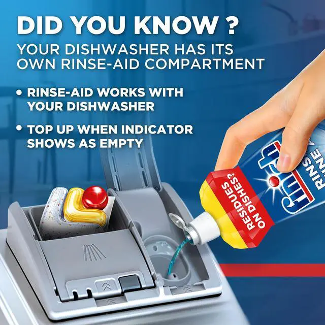 Alt view image 7 of 7 - Finish Rinse Aid 100% Better Drying Dishwasher, Lemon Sparkle, 800 ML