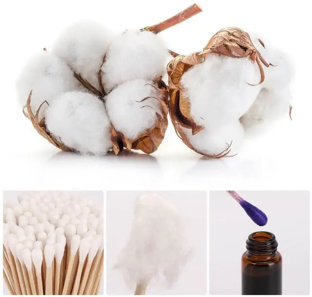 Alt view image 5 of 7 - 1200 Count 6 Inch Long Cotton Swabs with Wooden Sticks, Cleaning Cotton Sticks Cotton Tipped Applicators Cleaning Swabs