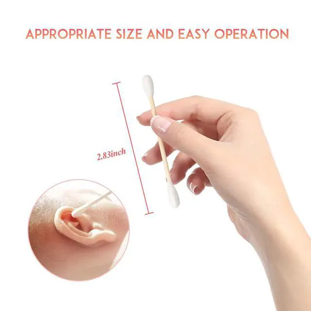 Alt view image 2 of 6 - Cotton Swabs 2000ct (20 Pack), Double-Tipped Cotton Buds