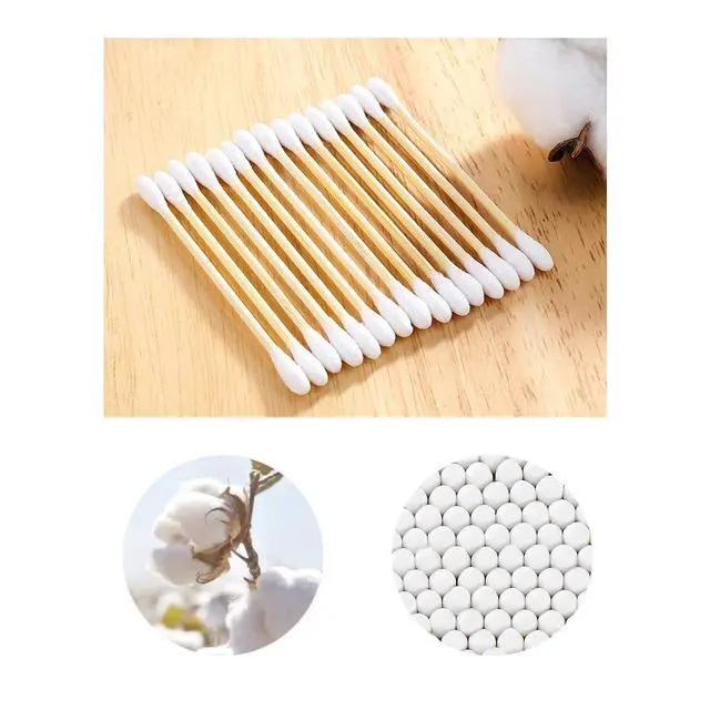 Alt view image 6 of 6 - Cotton Swabs 2000ct (20 Pack), Double-Tipped Cotton Buds