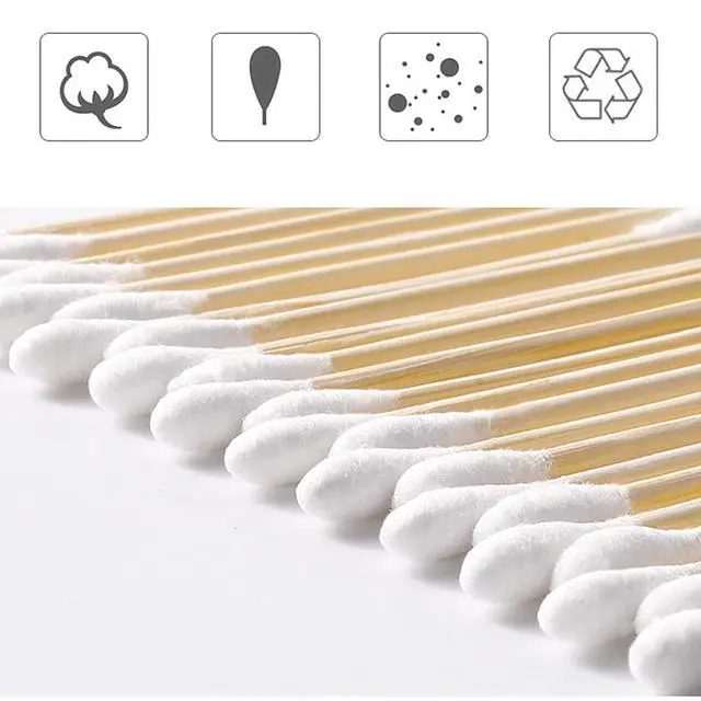 Alt view image 4 of 6 - Cotton Swabs 2000ct (20 Pack), Double-Tipped Cotton Buds