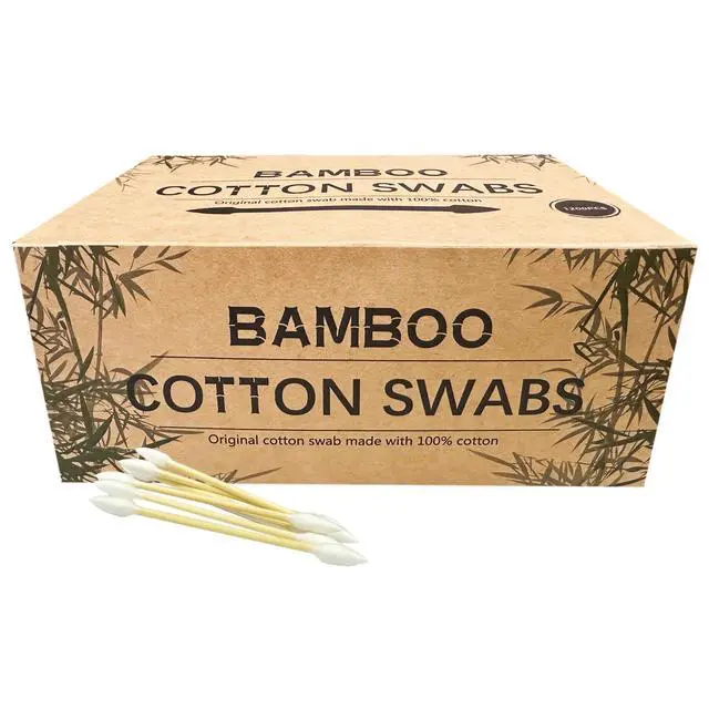 Alt view image 2 of 6 - 1200pcs Precision Tip Cotton Swabs for Makeup, Bamboo Sticks and Double Pointed