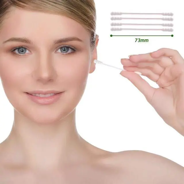 Alt view image 3 of 7 - 800 Pieces Cotton Swabs, Double Spiral Tipped with Paper Stick, Quality Cotton Heads- Sturdy Handle - Multipurpose, 4 Packs, 200 Pieces 1 Pack