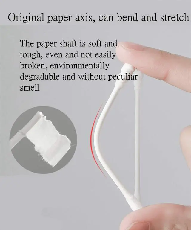 Alt view image 6 of 7 - 800 Pieces Cotton Swabs, Double Spiral Tipped with Paper Stick, Quality Cotton Heads- Sturdy Handle - Multipurpose, 4 Packs, 200 Pieces 1 Pack