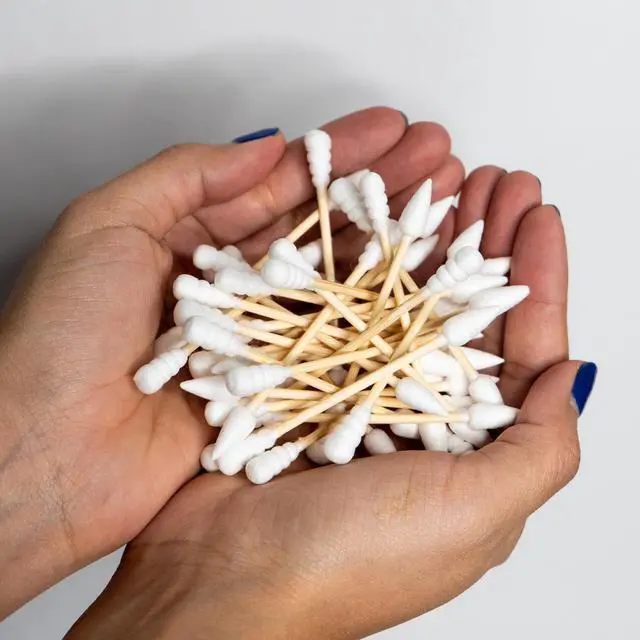 Alt view image 7 of 7 - Original Bamboo Cotton Swabs | Dual-Tip: Spiral for Maximum Absorption & Fine Point for Pinpoint Precision | Extra Strong, Lint-Free | 200 Count Box (400)