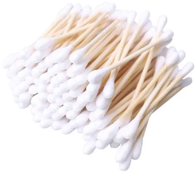 Main image of Cotton Swabs, 1200 Count Bamboo Sticks Cotton Swabs Cotton Buds with Wooden Handles For Ears Makeup or Nails Personal Care