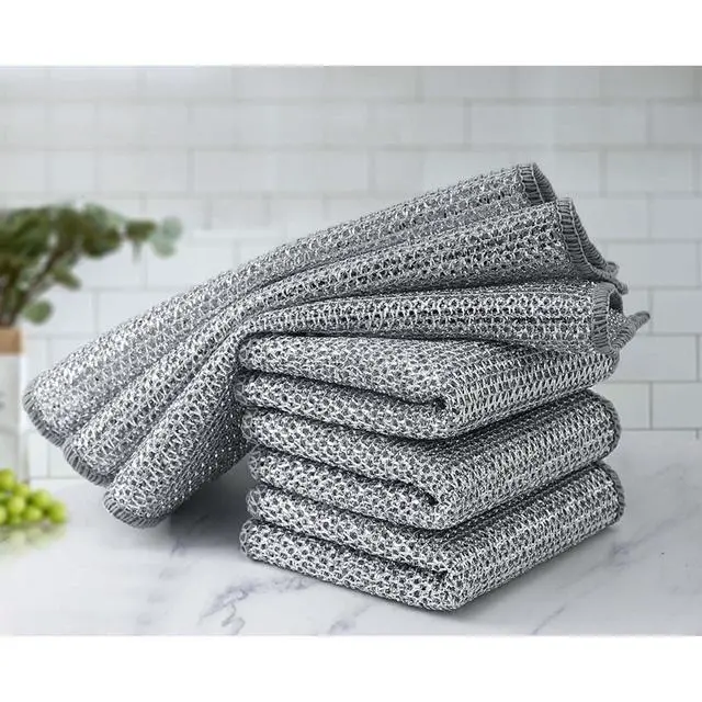 Alt view image 7 of 7 - Multi-Use Non-Scratch Wire Cleaning Cloths, Set of 6