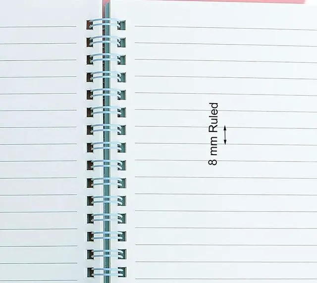 Alt view image 3 of 6 - Spiral Notebook, 4 Pcs 8.3 Inch x 5.9 Inch A5 Thick Plastic Hardcover 8mm Ruled 4 Color 80 Sheets -160 Pages Journals for Study and Notes (style 10-Wine Red,Brown,Green,ivory, A5)