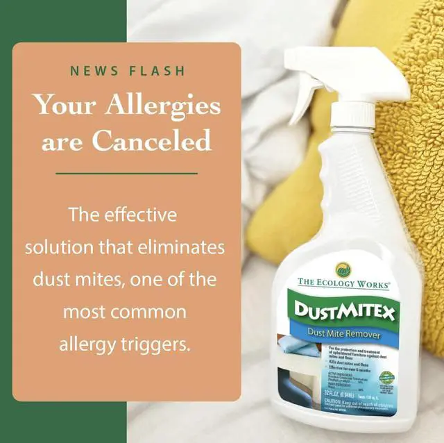 Alt view image 2 of 7 - DustmiteX Spray - Allergy & Asthma Relief - Removes Dust Mites from Home, Bed, Pet Bedding & Furniture