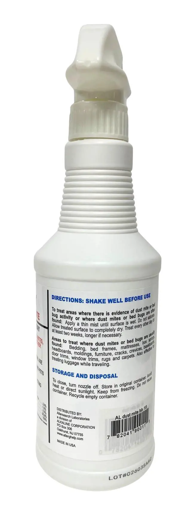 Alt view image 3 of 7 - Dust Mite and Bed Bug Spray 16 oz