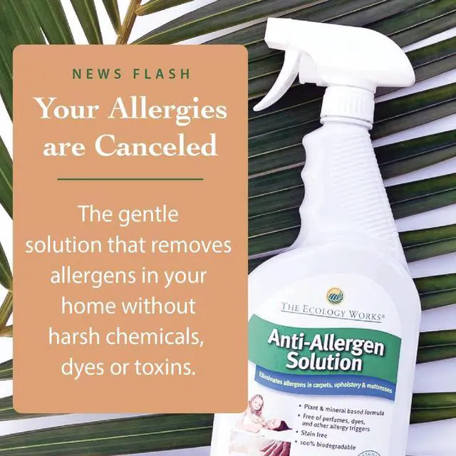 Alt view image 2 of 7 - Plant-Based Dog & Cat Allergy Spray, Dander Remover & Dust Mite Waste Reducer for Relief from Allergies - Cleans Home, Bedding & Furniture Naturally, Fragrance-Free