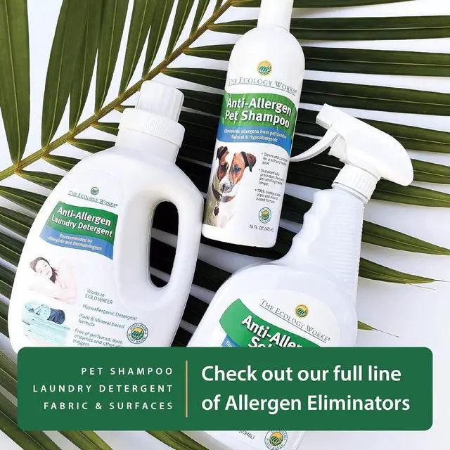 Alt view image 7 of 7 - Plant-Based Dog & Cat Allergy Spray, Dander Remover & Dust Mite Waste Reducer for Relief from Allergies - Cleans Home, Bedding & Furniture Naturally, Fragrance-Free