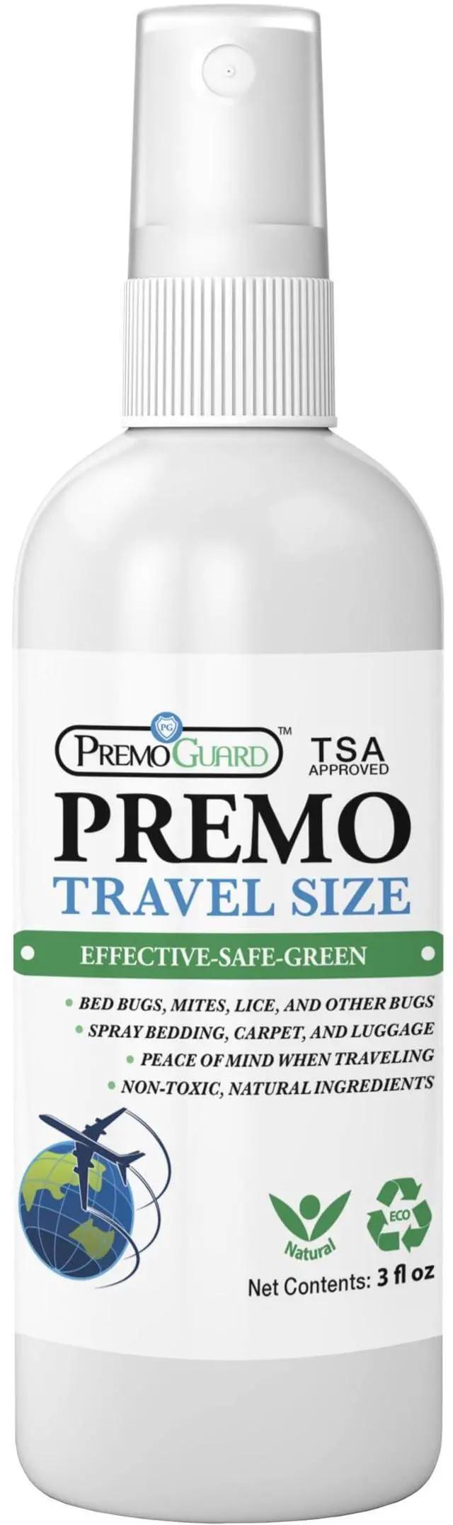 Main image of Travel Bed Bug & Mite Killer Spray by 3 oz Child & Pet Safe Fast Acting Stain & Odor Free Best Protection Carryon Bag Approved
