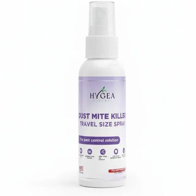 Main image of Dust Mite Killer Travel Spray - Helps Eliminates Dust Mites, Carpet Mites, Rodent Mites, Bird & Mites - TSA Approved - Pet & Child Friendly - 3oz (Unscented)