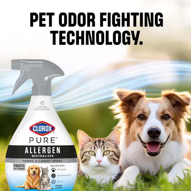 Alt view image 4 of 7 - PURE Allergen Neutralizer Fabric and Carpet Spray, Fights Pet Odors, Fresh Scent, 26 Fl Oz.